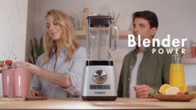 Voir la vidéo pour Blender MAGIMIX Power 5 XL Chrome Mat 11643 - Ultra Silencieux - Bol Verre 2L