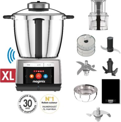 ROBOT DE CUISINE COMPACT COOK PRO + KIT RAPPE + PANIER VAPEUR