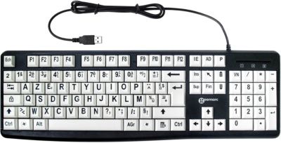 Clavier sans fil GEEMARC Confort Visuel blanc