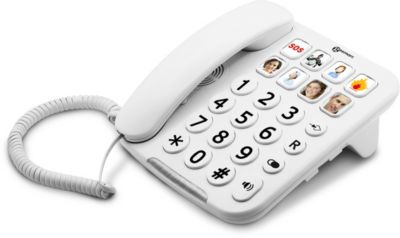 Téléphone fixe filaire senior swissvoice xtra 1150 blanc - La Poste