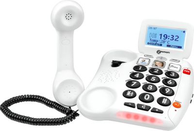 Téléphone sans fil GEEMARC Senior Amplifié avec SOS et Transcriptio