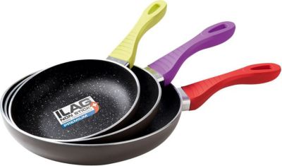 KITCHEN ARTIST Set de 3 poêles aspect pierre ILAG® - ME