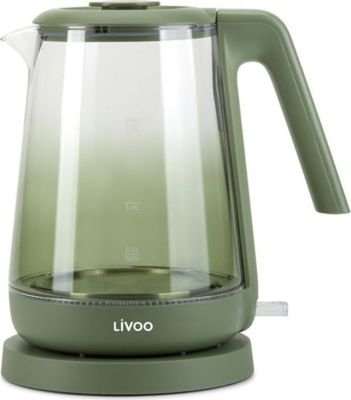 Bouilloire LIVOO Bouilloire en verre DOD216V 1,7 L Verte,