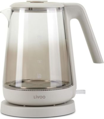 Bouilloire LIVOO Bouilloire en verre DOD216G 1,7 L grise,