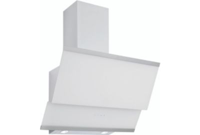 Hotte décorative murale SILVERLINE LUKO VERRE 60CM BLANC ET INOX H22160 006