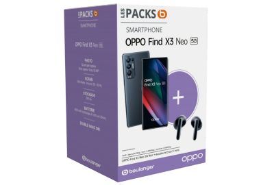 Smartphone OPPO Pack Find X3 Néo Noir 5G