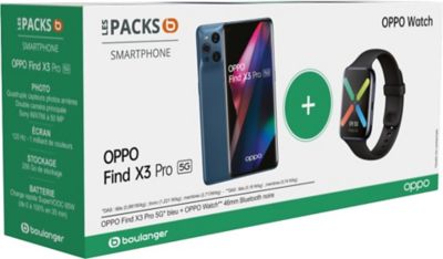 Smartphone OPPO Pack Find X3 Pro Bleu 5G + Watch 46mm