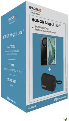 Smartphone HONOR Pack Magic5 Lite Noir 256+Enceinte