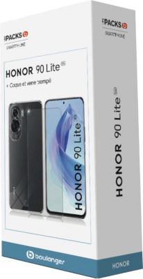 Smartphone HONOR Pack 90 Lite + coque + verre trempé