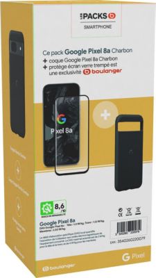 Smartphone GOOGLE Pack Pixel 8a + Cover + Verre trempé