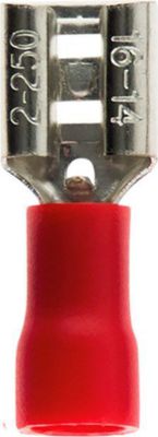 ZENITECH 10 cosses rouges clips femelles 6,3 mm