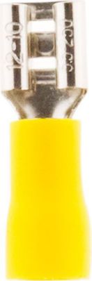 ZENITECH 10 cosses jaunes clips femelles 6,3 mm -