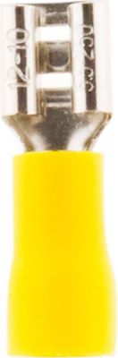  ZENITECH 10 cosses jaunes clips femelles 6,3 mm - ZENITECH 10 cosses jaunes clips femelles 6,3 mm -