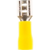 ZENITECH 10 cosses jaunes clips femelles 6,3 mm -