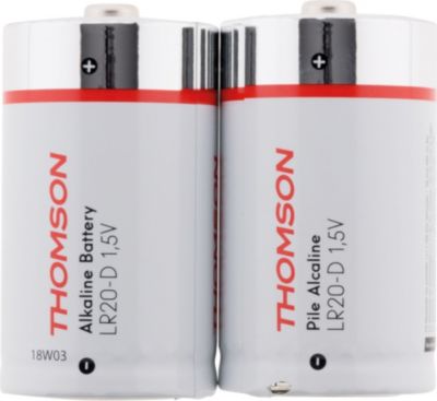 Pile THOMSON Pack 2 piles alcalines LR20 D 1,5 V - Th