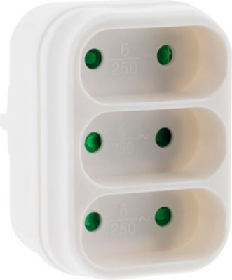 ZENITECH Triplite 3x 2P 6A façade - Blanc - Zenit