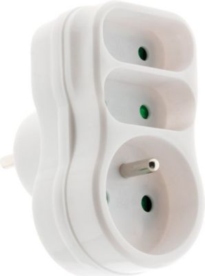 ZENITECH Triplite 1x16A + 2x 6A façade - Blanc -