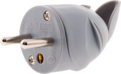  ZENITECH Fiche mâle coudée 16A 2P+T Gris - Zenite ZENITECH Fiche mâle coudée 16A 2P+T Gris - Zenite