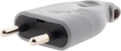ZENITECH Fiche mâle 2P 6A latérale - Gris - Zenit