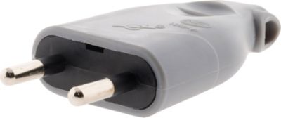 ZENITECH Fiche mâle 2P 6A latérale - Gris - Zenit