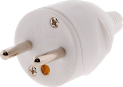 Adaptateur d'alimentation ZENITECH Fiche mâle 16A 2P+T - Blanc - Zenitech