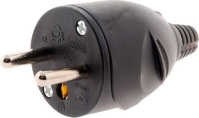 Adaptateur d'alimentation ZENITECH Fiche mâle 16A 2P+T Noir - Zenitech