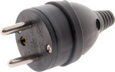 Multiprise ZENITECH Fiche mâle anneau -16A 2P+T - Noir - Zen