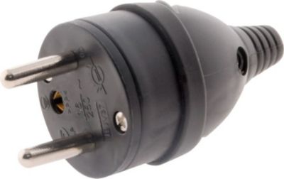 Multiprise ZENITECH Fiche mâle anneau -16A 2P+T - Noir - Zen