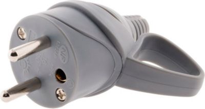 Adaptateur d'alimentation ZENITECH Fiche mâle anneau + ergot -16A 2P+T - Gr