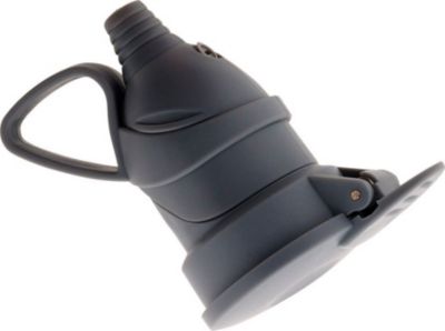 ZENITECH Fiche femelle à clapet -16A 2P+T - Gris