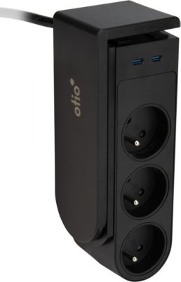 Multiprise OTIO Gekko XL clip 5 prises+2 USB-C 1.5m 20W