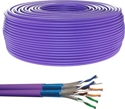 KOMELEC Câble Ethernet Cat 6a rigide blindé 500m