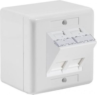 Prise murale DEXLAN Boitier mural RJ45 incliné 30° Cat 6