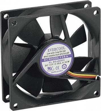 Ventilateur PC SPIRE 80x80x25 lubrifie a vie