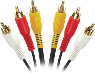 Câble RCA APM CORDON 3 RCA MÂLE/MÂLE NOIR 3M