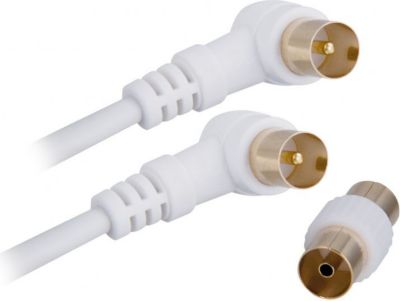 APM CORDON TV COUDE MÂLE/MÂLE 9,52MM BLANC 2