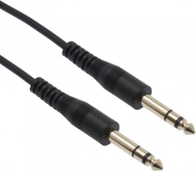 Câble Jack APM CORDON JACK 6,35MM STEREO MÂLE/MÂLE NOIR Câble Jack APM CORDON JACK 6,35MM STEREO MÂLE/MÂLE NOIR