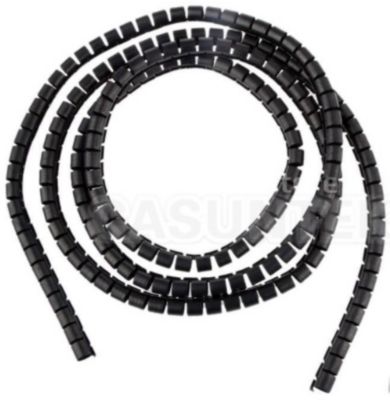 Gaine range-câbles en spirale Diall noir ø 9 à 80 mm x 2,5 m