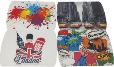 Tapis de souris APM TAPIS DE SOURIS SERIGRAPHIE  4 MOTIFS