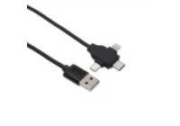Câble duo APM 3 en 1 USB-C/Micro usb/Ligthning 1M50