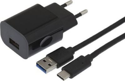 Chargeur secteur APM CHARGEUR SECTEUR 1USB 2.1A NOIR  + CORDO
