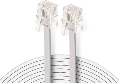 Câble téléphonique APM CORDON ADSL RJ11 MÂLE/MÂLE BLANC 2M
