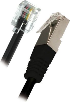 Câble téléphonique APM CORDON ADSL RJ11/RJ45 MÂLE/MÂLE NOIR 2M