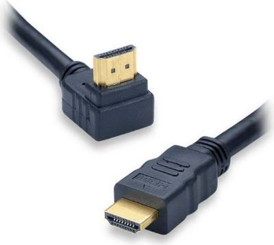 Câble HDMI APM CABLE HDMI M/M 1.4  COUDE PLUGS PVC NOIR Câble HDMI APM CABLE HDMI M/M 1.4  COUDE PLUGS PVC NOIR