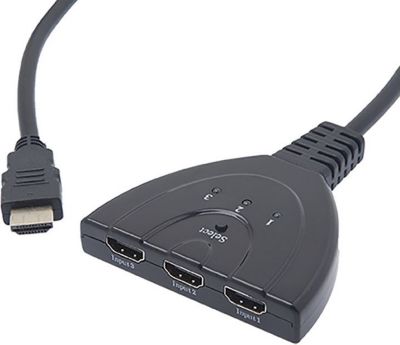 Câble HDMI APM CORDON SWTCH HDMI 3 ENTREES 1 SORTIE 3D Câble HDMI APM CORDON SWTCH HDMI 3 ENTREES 1 SORTIE 3D
