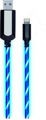 Câble Lightning APM CABLE USB LIGTHNING MFI LED BLEU 1M