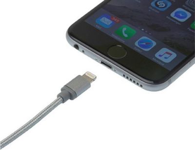 Câble Lightning APM FRANCE CABLE LIGHTNING MFI NYLON GRIS SIDERAL 1