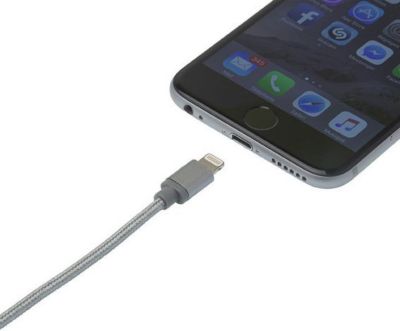 Câble Lightning APM FRANCE CABLE LIGHTNING MFI NYLON 2A GRIS SIDERA