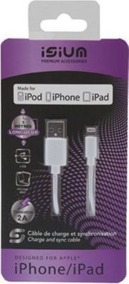 Câble Lightning APM FRANCE CABLE LIGHTNING MFI BLANC 3M