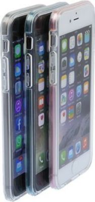 Coque APM FRANCE COQUE TRANSPARENTE PANACHE GRIS-ROSE-BLE